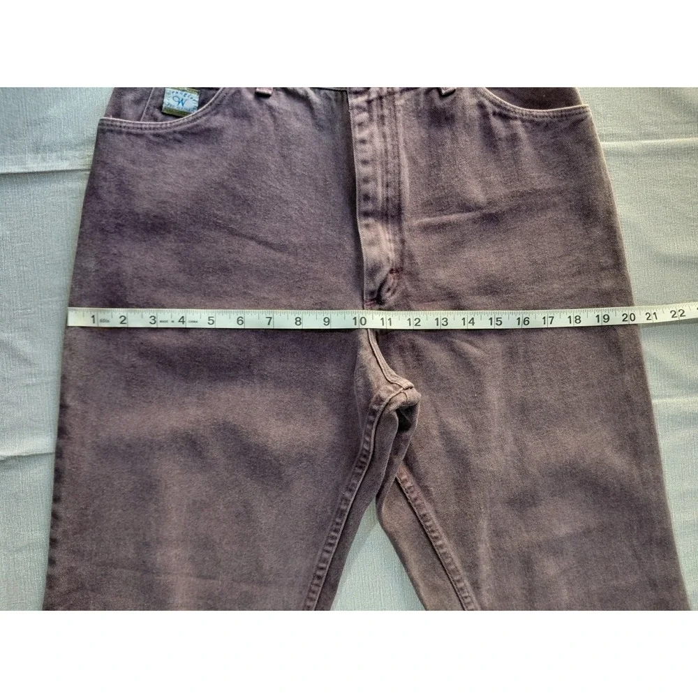 Vtg Wrangler for Women High Rise Tapered Leg Jeans 12x34‎ Purple Denim